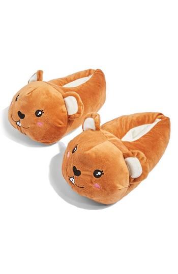 Women's Topshop Pepa Hamster Slippers - Brown