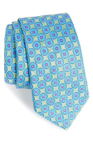 Men's Ted Baker London Medallion Silk Tie, Size - Blue