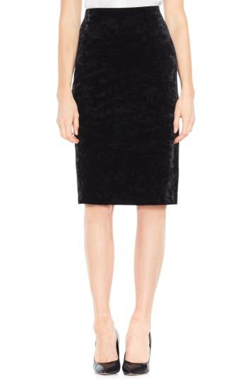 Women's Vince Camuto Velvet Pencil Skirt - Black