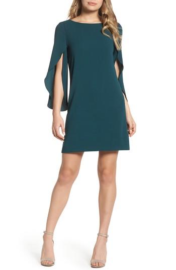 Women's Charles Henry Tulip Sleeve Shift Dress - Green