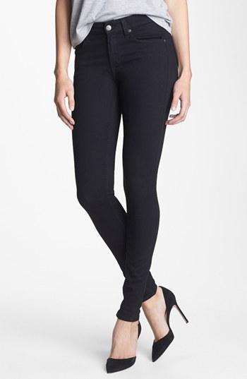 7 For All Mankind Stretch Skinny Jeans (elasticity Black) Womens Elasticity Black