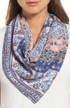 Women's Treasure & Bond Bloomsbury Square Silk Scarf, Size - Blue