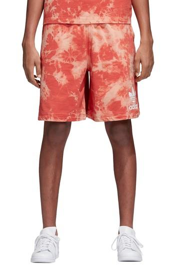 Men's Adidas Originals Tie Dye Shorts - Red