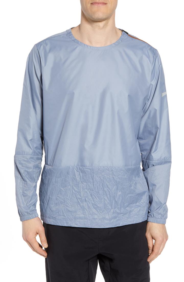 Men's Nike Long Sleeve Crinkle Crew Running Shirt