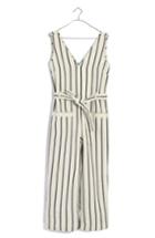 Women's Madewell Stripe Jumpsuit, Size - Blue
