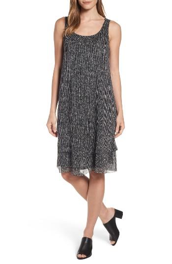 Women's Eileen Fisher Silk Tank Dress, Size - Black
