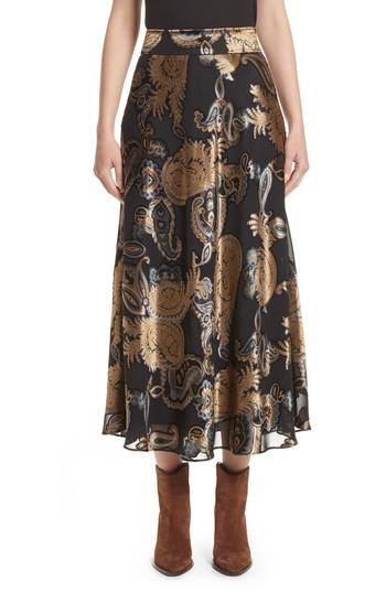 Women's Lafayette 148 New York Kamara Renaissance Paisley Devore Skirt