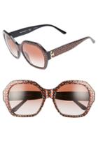 Women's Tory Burch Serif T 57mm Hexagonal Sunglasses -