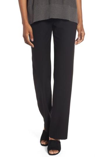 Women's Eileen Fisher Straight Leg Pants - Black