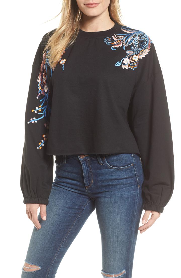 Women's Kas New York Carlisle Embroidered Sweatshirt