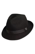 Men's Dorfman Pacific '1921' Crushable Felt Fedora - Black