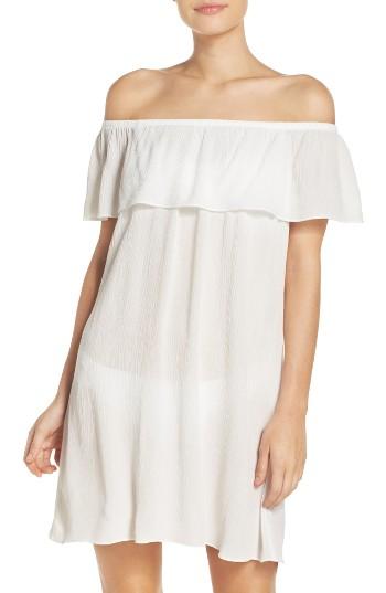 Women's Becca Southern Belle Off The Shoulder Cover-up Dress - White