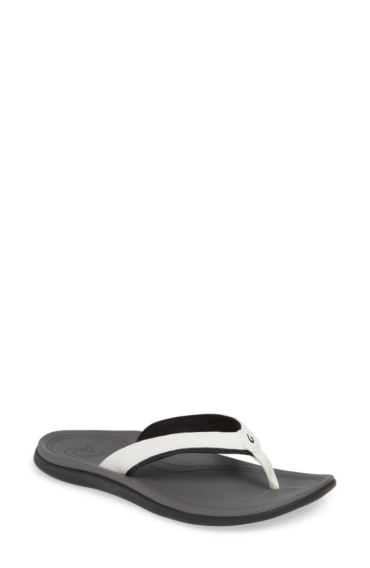 Women's Olukai Punua Flip Flop M - White