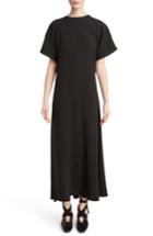 Women's J.w.anderson Cap Sleeve Maxi Dress Us / 10 Uk - Black