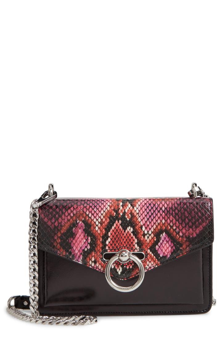 Rebecca Minkoff Jean Snake Embossed Leather Crossbody Bag - Pink
