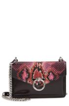 Rebecca Minkoff Jean Snake Embossed Leather Crossbody Bag - Pink
