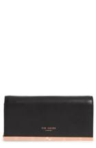 Women's Ted Baker London Leather Matinee Wallet On A Chain - Black