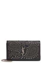 Women's Saint Laurent Kate Studded Leather Wallet On A Chain -