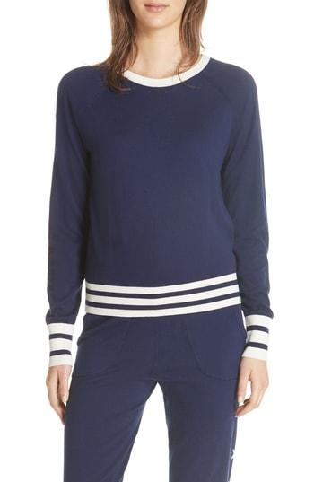 Women's Equipment Axel Cropped Tennis Sweater - Blue