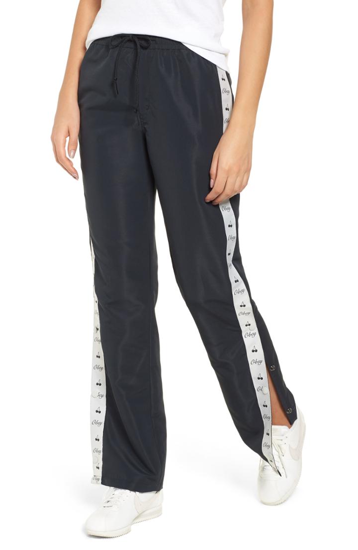 Women's Obey Cerise Snap Trim Track Pants
