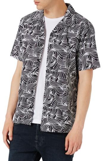 Men's Topman Wave Print Shirt