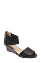 Women's Trotters 'maddy' Ankle Cuff Wedge Sandal M - Black
