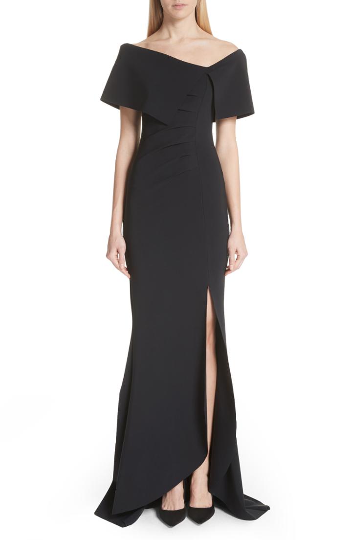 Women's Chiara Boni La Robe Asymmetric Neck Mermaid Gown