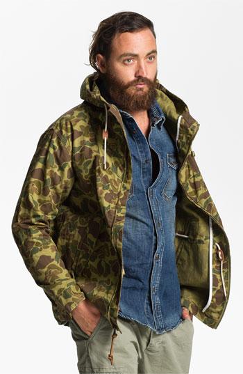 Penfield 'gibson' Wax Coated Camo Jacket