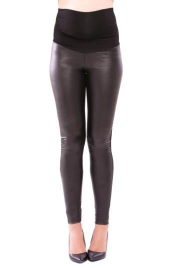 Women's Olian Melissa Faux Leather Maternity Leggings