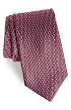 Men's Nordstrom Men's Shop Doria Geometric Silk Tie, Size - Red