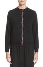 Women's Marc Jacobs Double Layer Merino Wool Cardigan - Black