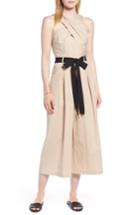 Women's 1901 Cross Front Cotton Jumpsuit - Brown