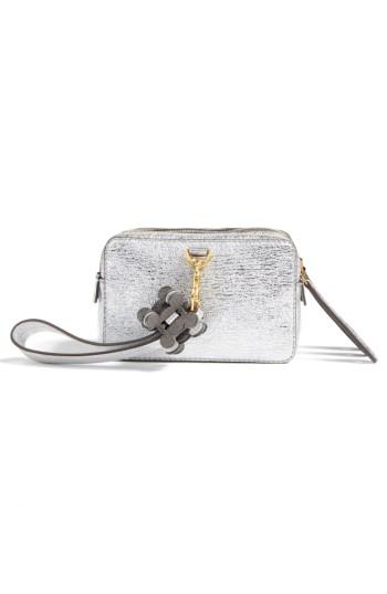 Anya Hindmarch The Double Stack Metallic Leather Clutch -