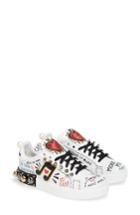 Women's Dolce & Gabbana Mixed Media Sneaker .5us / 40eu - White