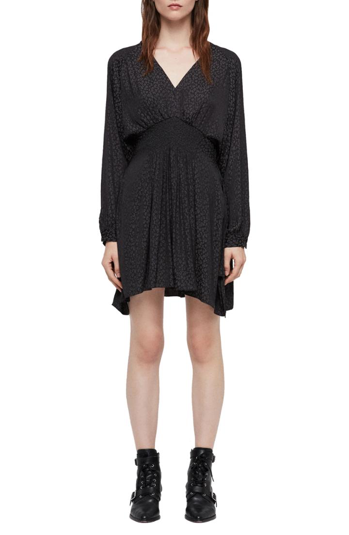 Women's Allsaints Nichola Leopard Print Dress - Black