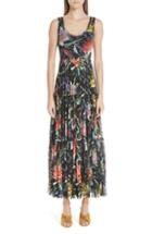 Women's Fuzzi Floral Tulle Tiered Maxi Dress - Black