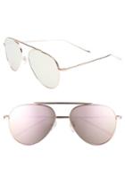 Women's Vedi Vero 59mm Metal Aviator Sunglasses - Rose Gold/pink Mirror