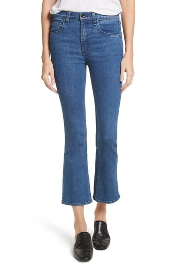 Women's Rag & Bone/jean Hana High Waist Crop Bootcut Jeans - Blue