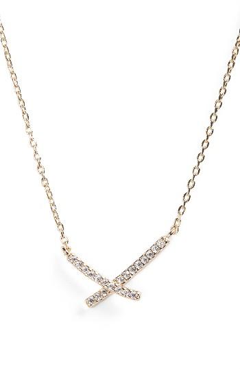 Women's Loren Olivia Crossed Crystal Necklace