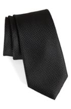 Men's Calibrate Saturated Dot Silk Tie, Size - Black