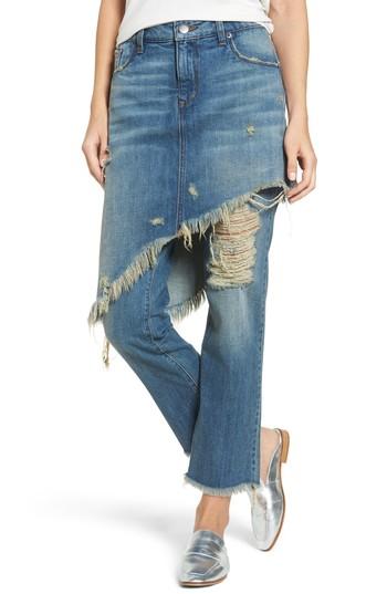 Women's Sts Blue Layered Ripped Skirt Jeans