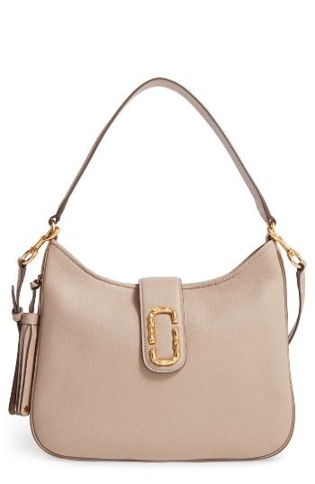 Marc Jacobs Interlock Leather Hobo - Beige