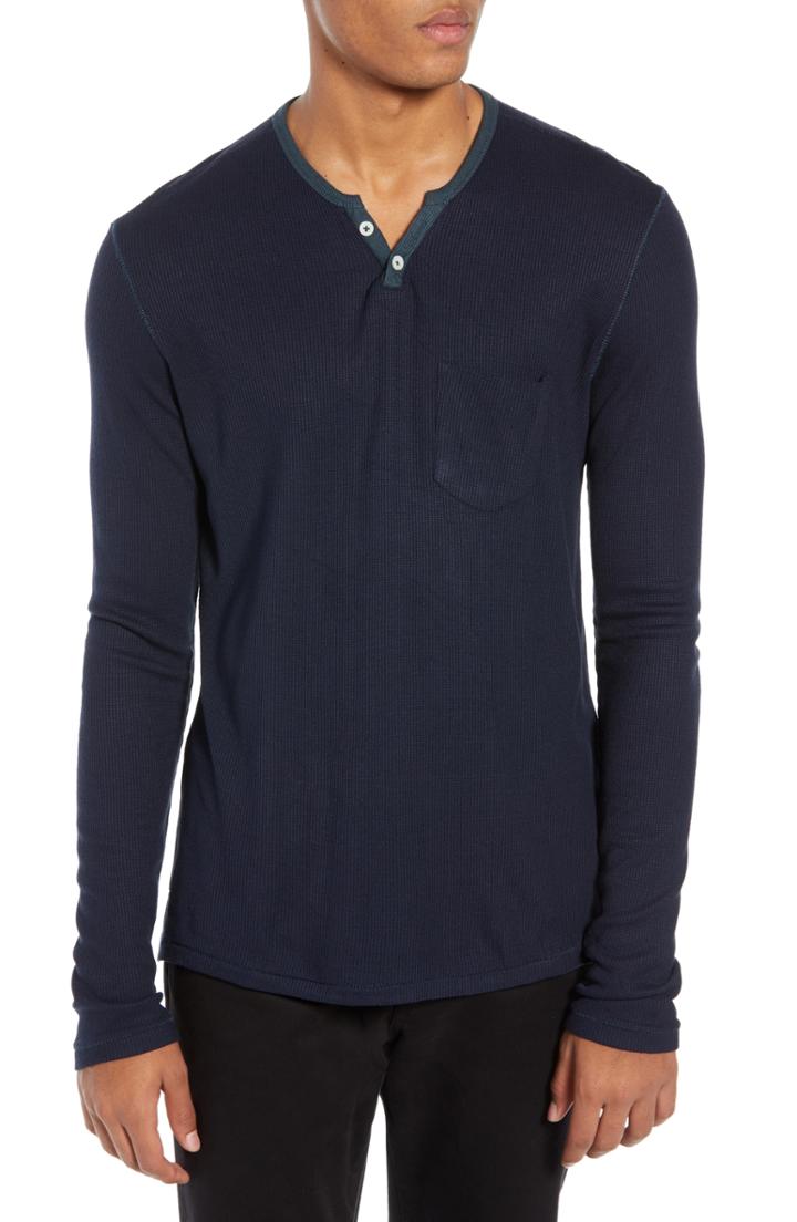 Men's Joe's Fit Henley, Size Small - Blue
