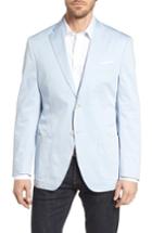 Men's Jkt New York Trent Trim Fit Stretch Cotton Blazer S - Blue