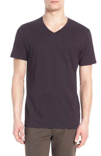 Men's Vince Pima Cotton V-neck T-shirt, Size - Black