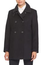 Women's Lauren Ralph Lauren Double Breasted Peacoat - Black
