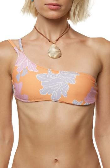 Women's O'neill Zilla One-shoulder Bikini Top - Orange