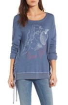 Women's Sundry New York Lace-up Sweatshirt - Blue