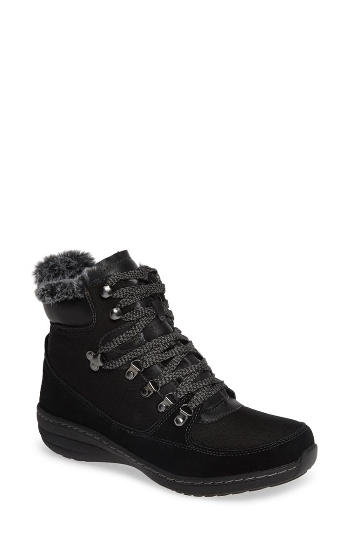 Women's Aetrex Kelsey Faux Fur Lined Hiker Boot -5.5us / 35eu - Black
