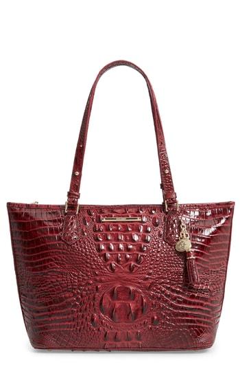 Brahmin 'medium Asher' Leather Tote - Burgundy